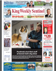 While attending the Aurora & District Kennel Club at the end of May, the local paper stopped to interview Tori and I.  We made the front page!